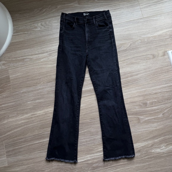 MOTHER Women’s The Hustler Ankle Fray Black Encounters at Midnight Sz 27 EUC - Picture 2 of 15